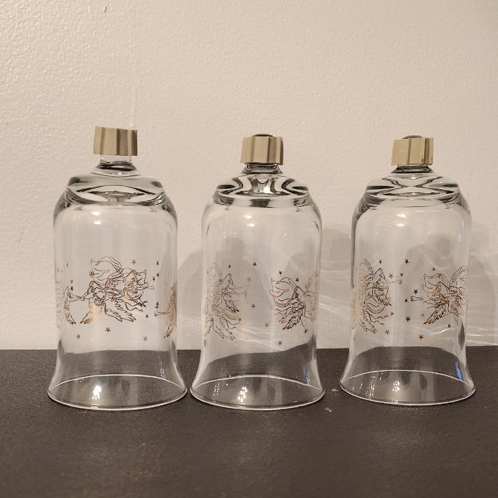Home Interiors Gold and Clear Candle Holders